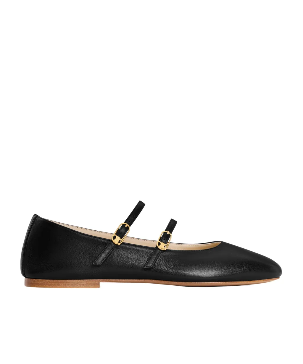 Les Ballerines Celine Double Strap In Lambskin