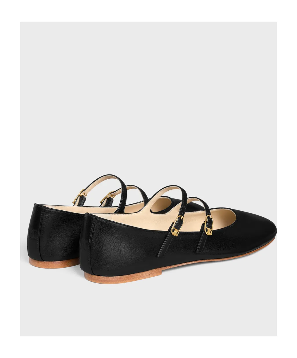 Les Ballerines Celine Double Strap In Lambskin