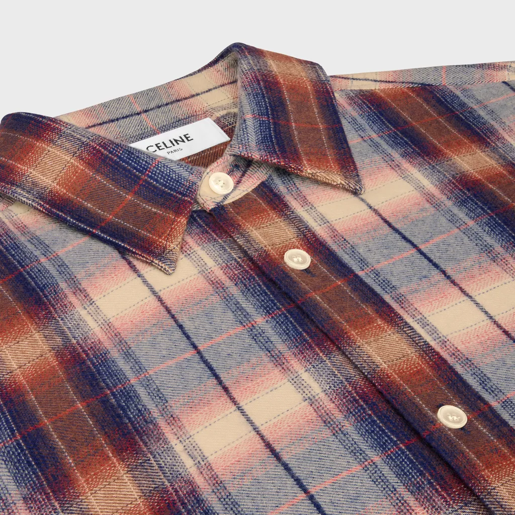 Loose Shirt In Checked Viscose