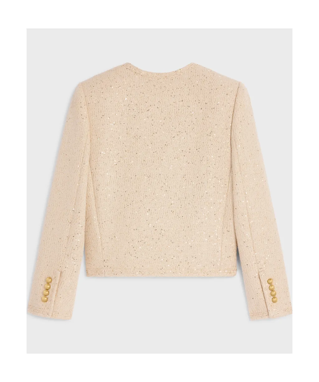Chelsea Jacket In Sequin Silk Tweed