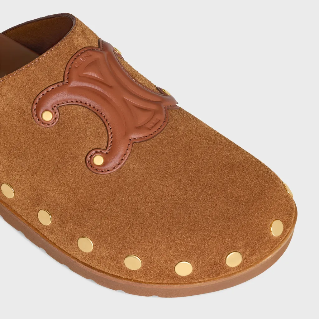 Pitea Clog In Suede Calfskin