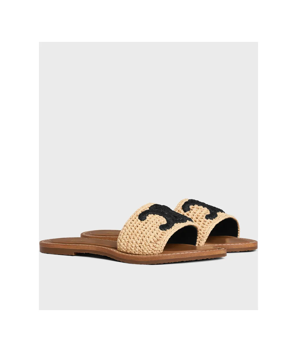 Celine Lympia Mule In Raffia