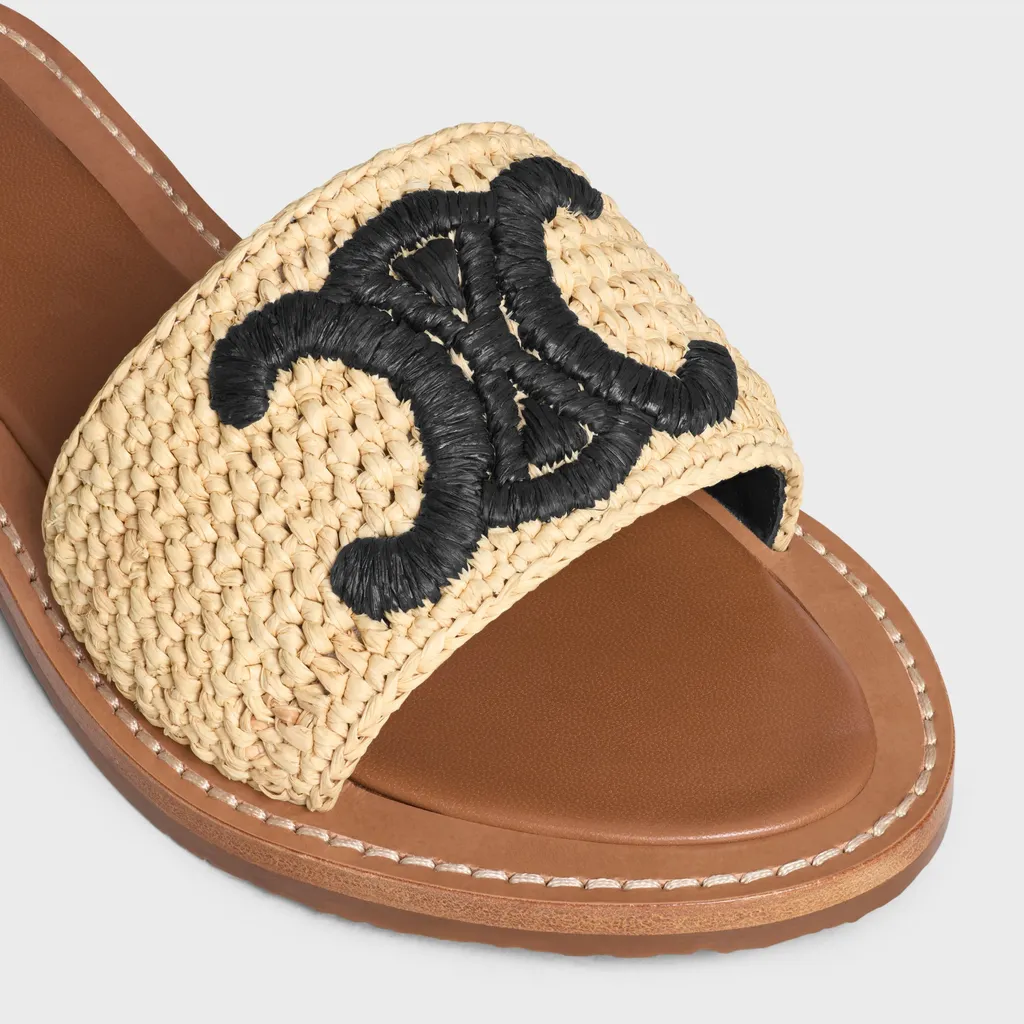 Celine Lympia Mule In Raffia