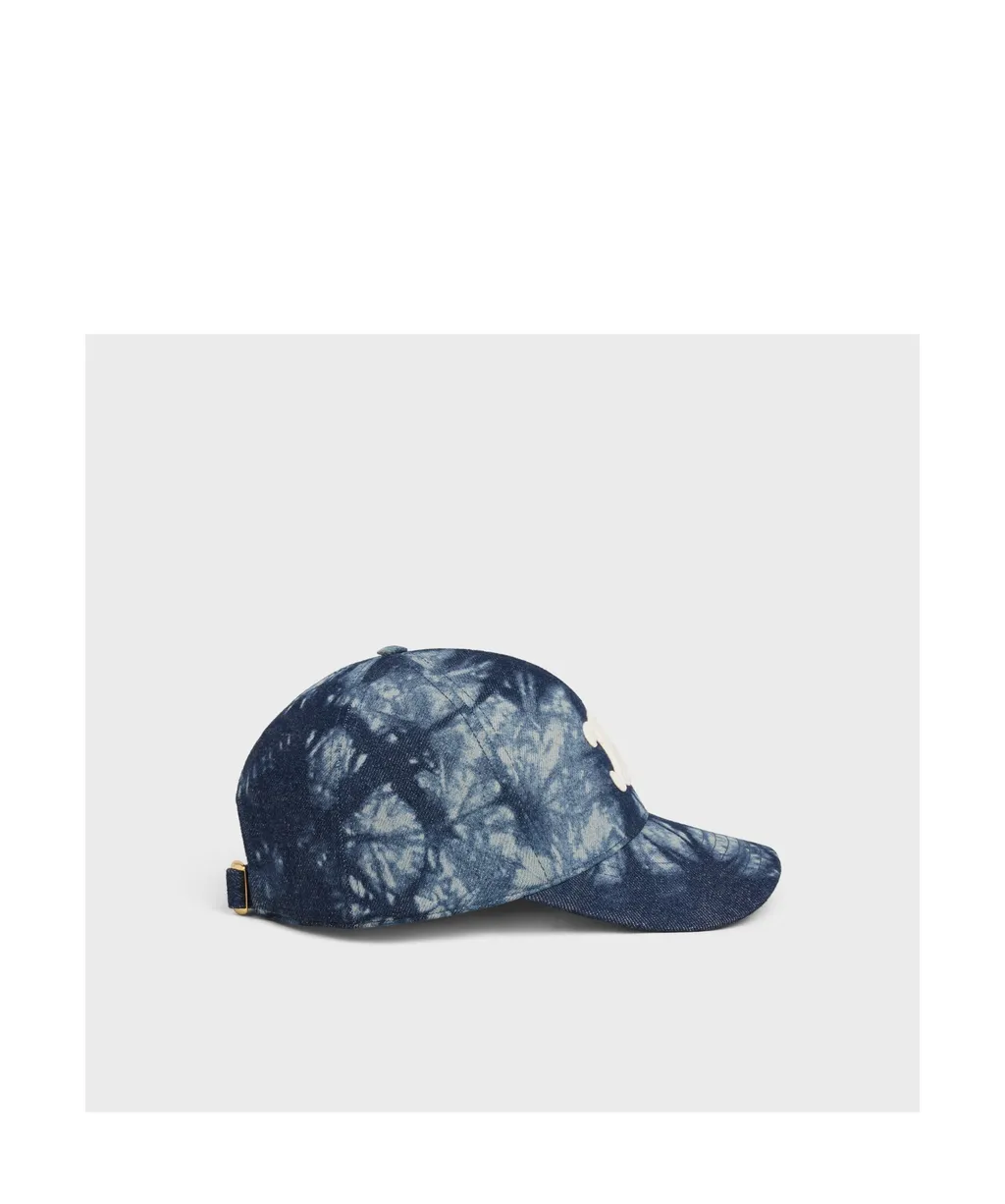 Triomphe Baseball Cap In Tie Dye Cotton