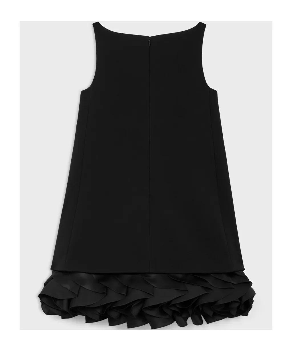 Bouquet Mini Dress In Gauffered Double Wool