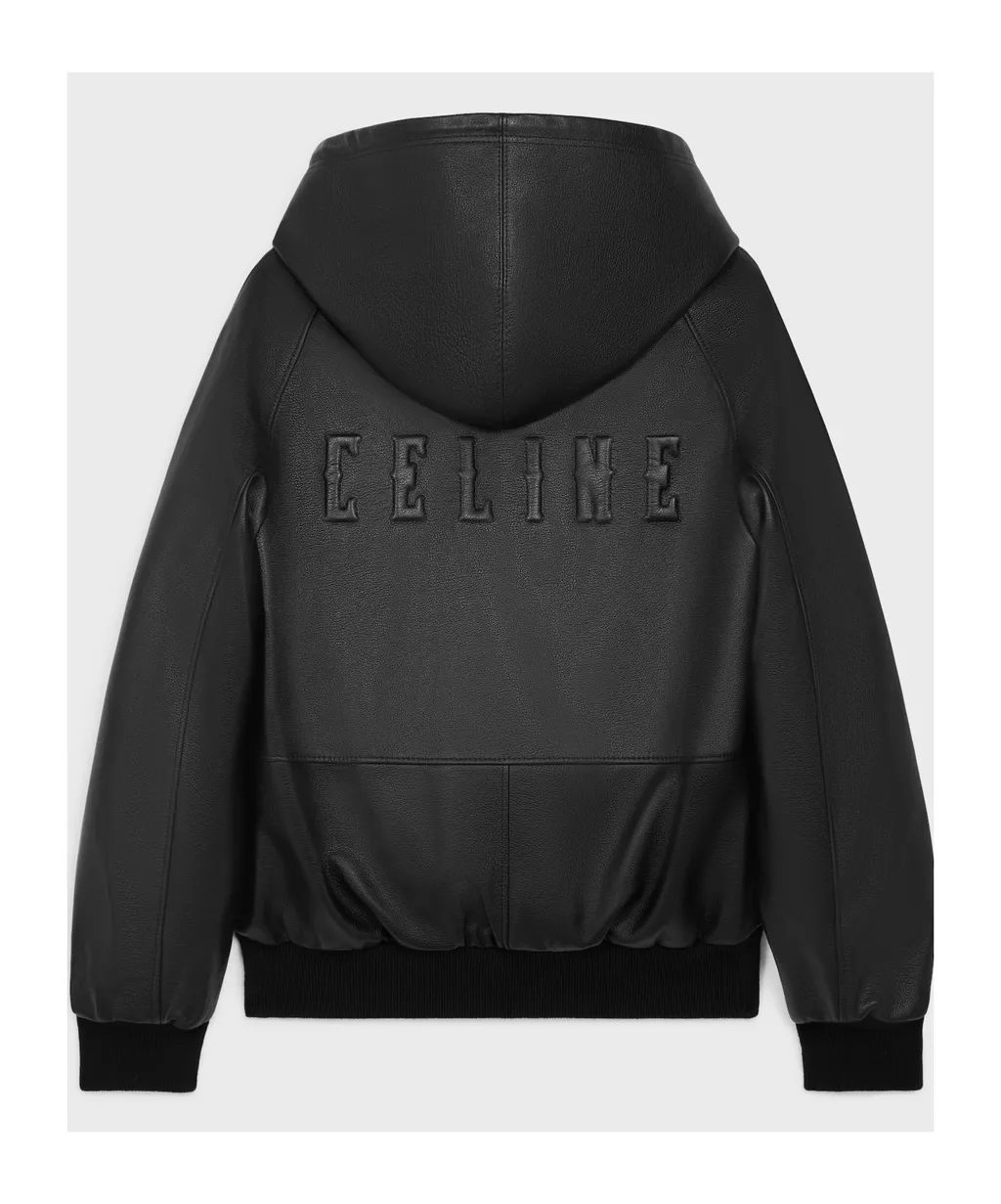 Loose Blouson Jacket In Textured Lambskin