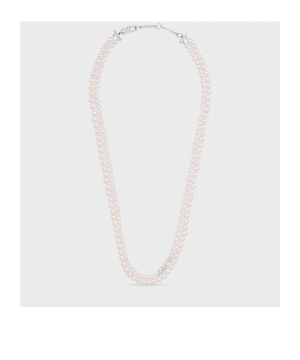 Monochroms Double Pearl Necklace