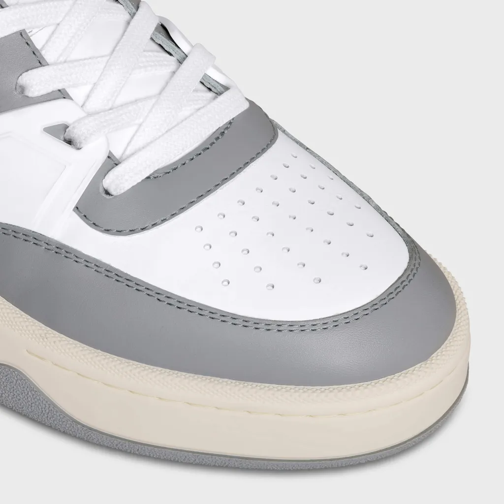Trainer Ct-09 Low Lace-Up Sneaker In Calfskin And Mesh