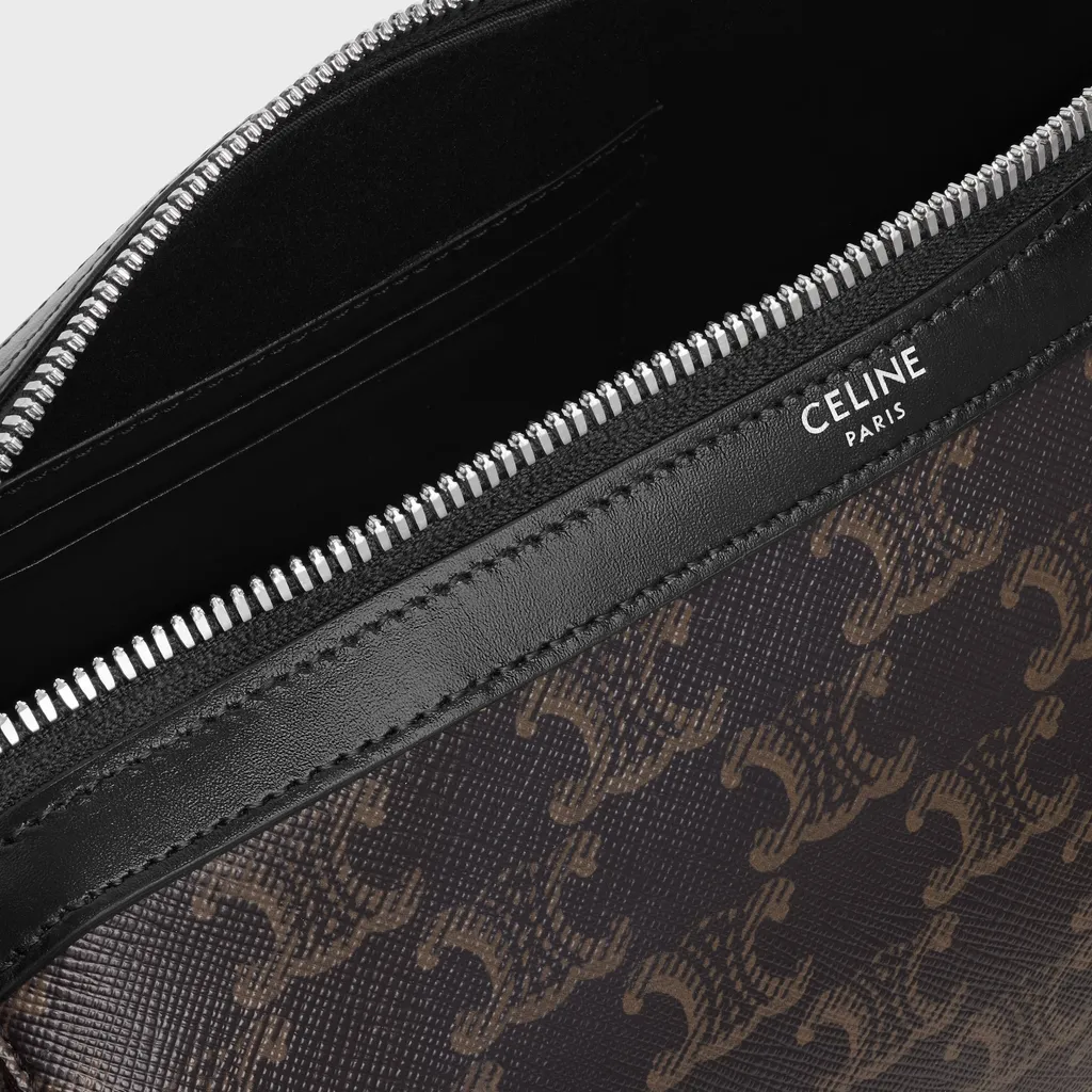 Mini Boston In Triomphe Canvas And Calfskin