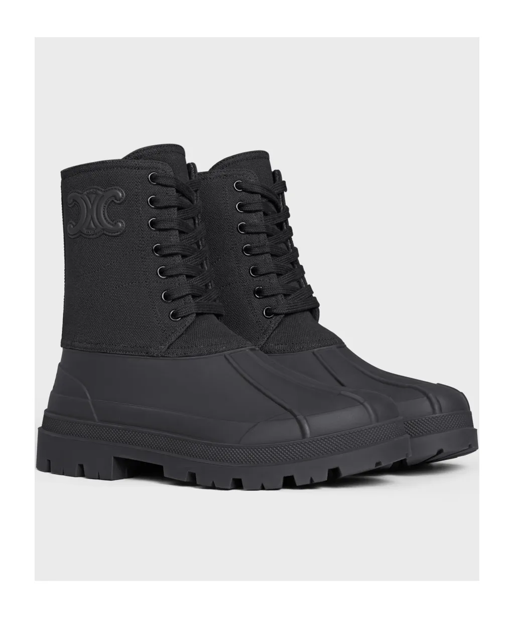 Riley Lace-Up Boot In Canvas