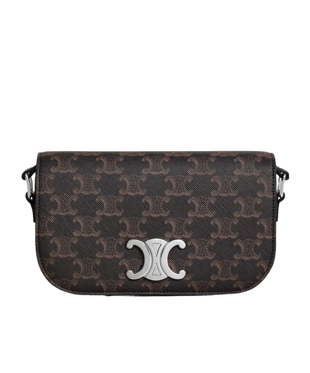 Small Crossbody Bag Triomphe In Triomphe Canvas And Calfskin