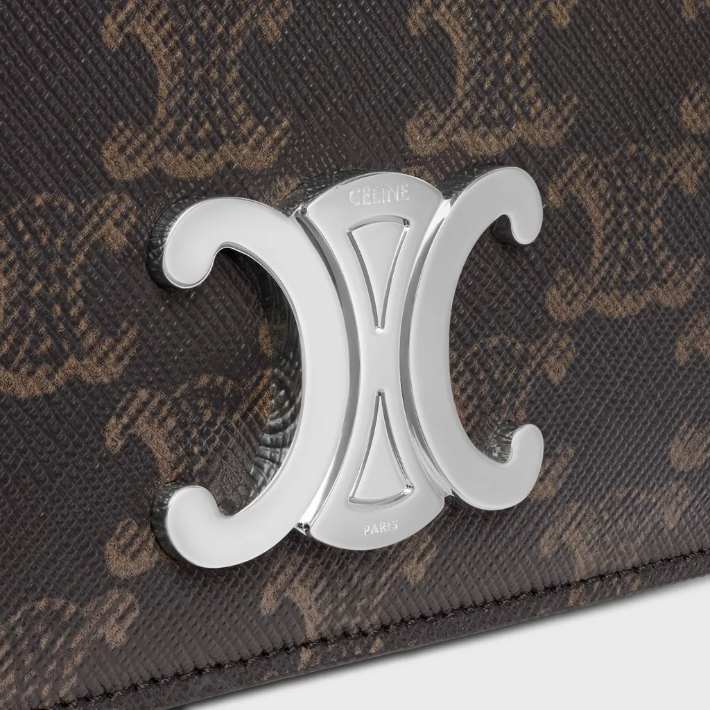 Small Crossbody Bag Triomphe In Triomphe Canvas And Calfskin
