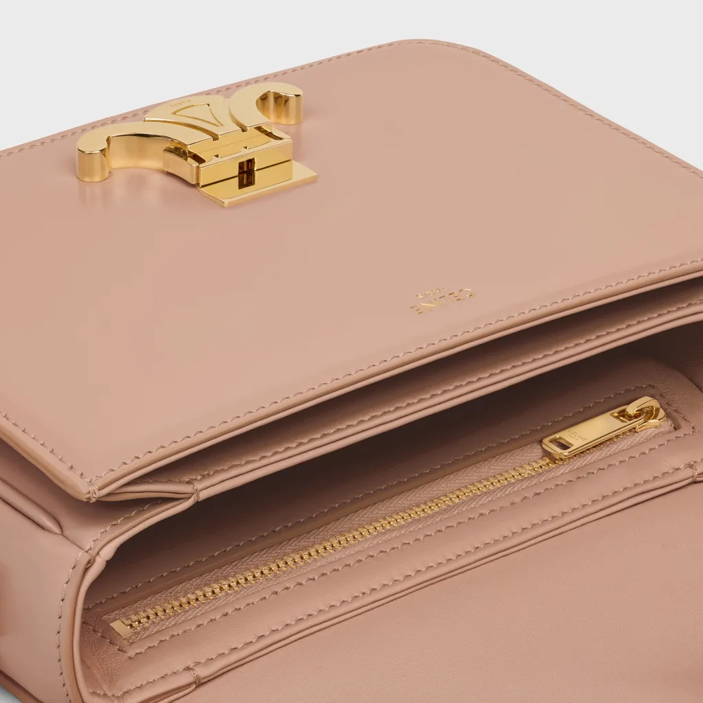 Teen Triomphe Bag In Shiny Calfskin