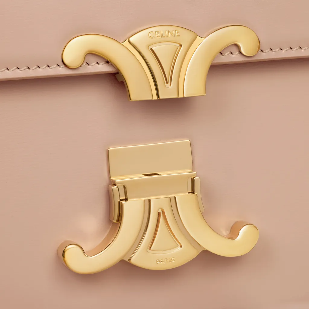 Teen Triomphe Bag In Shiny Calfskin