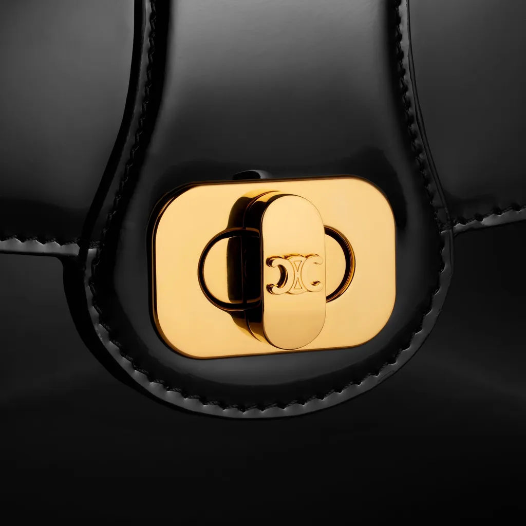 Teen Celine Josephine Bag In Patent Calfskin