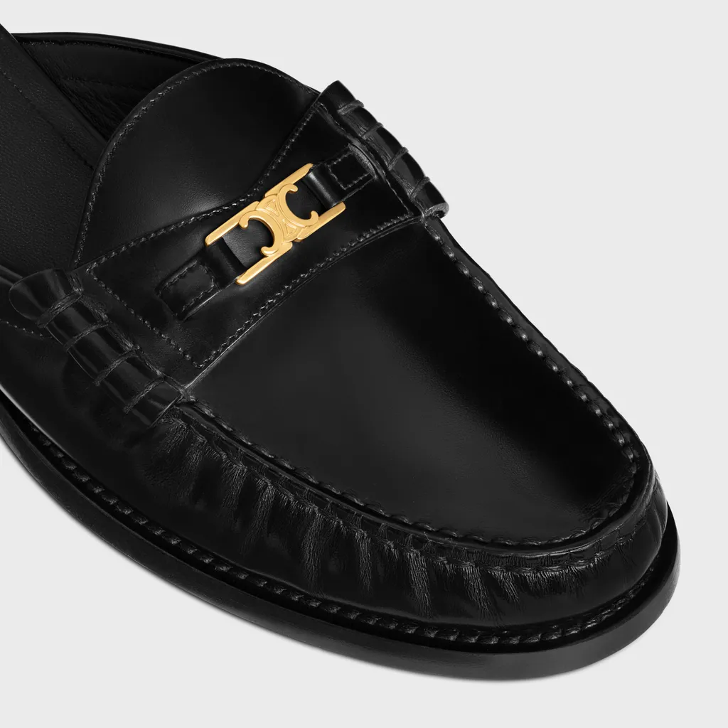 Luco Mule Loafer In Polished Bull