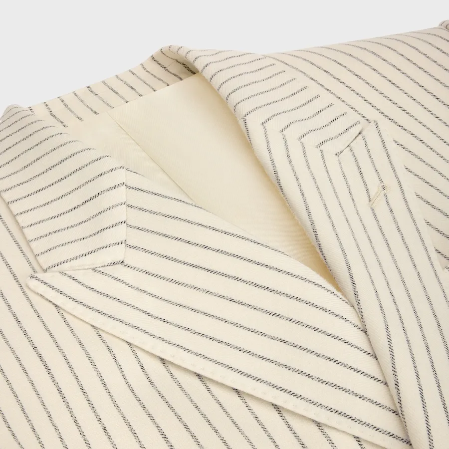 Camden Jacket In Striped Wool Gabardine