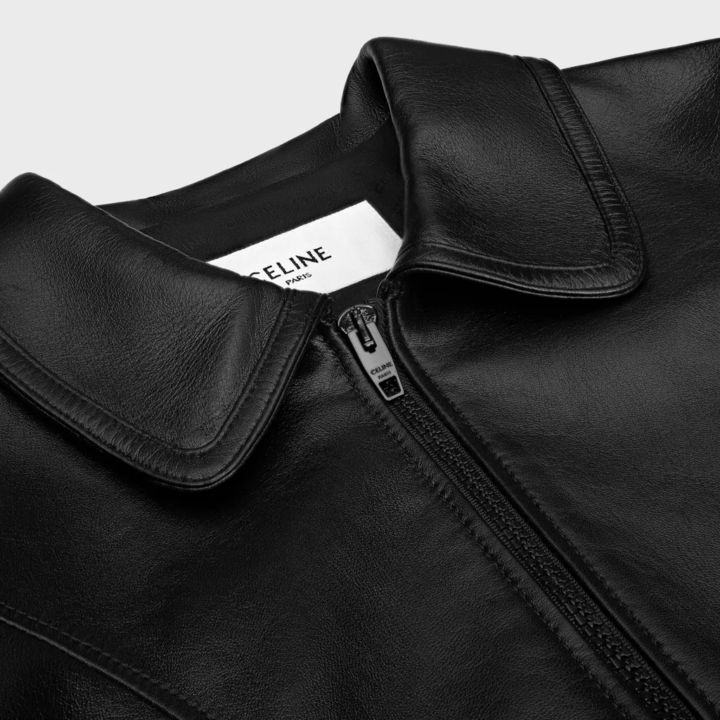 Straight Blouson Jacket In Soft Lambskin