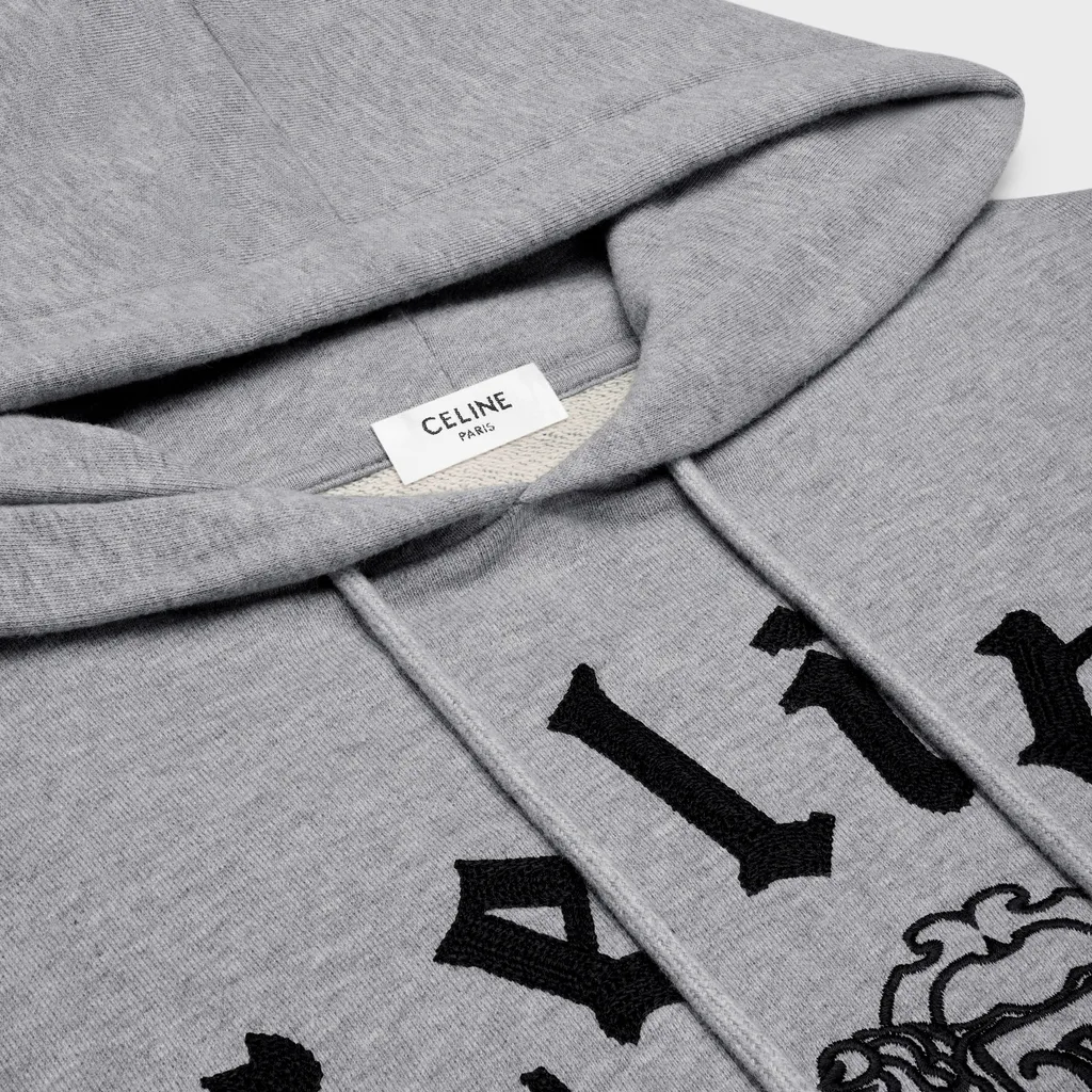 Loose Blason Hoodie In Cotton Fleece