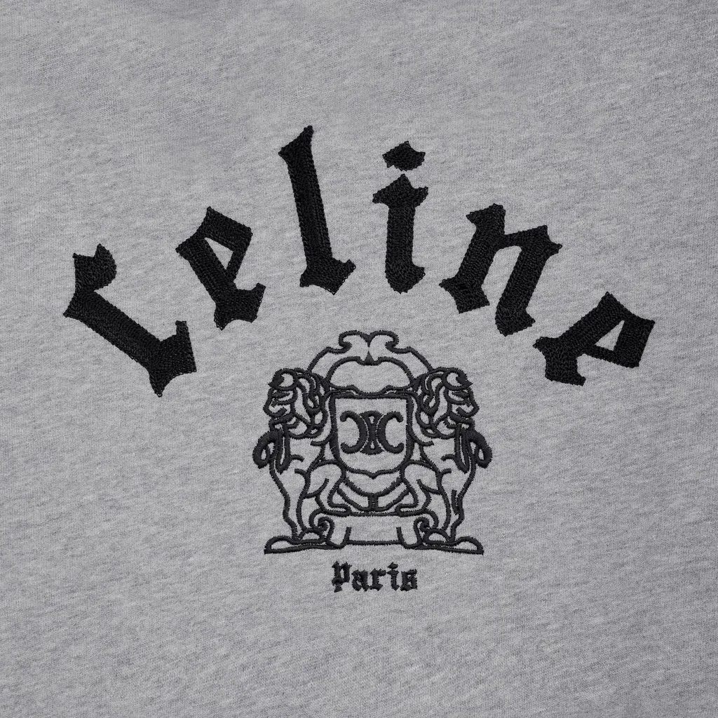 Loose Blason Hoodie In Cotton Fleece