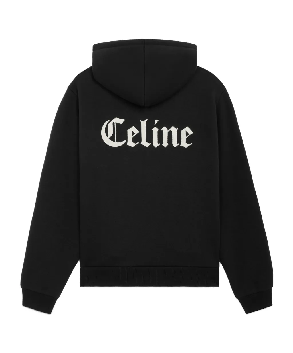 Zipped Hoodie In Cotton Fleece