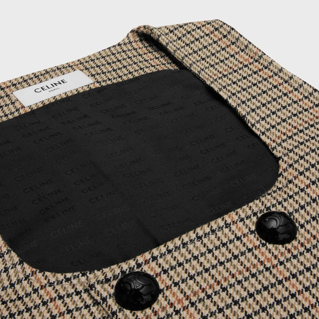 Double-Breasted Vest In Houndstooth Wool