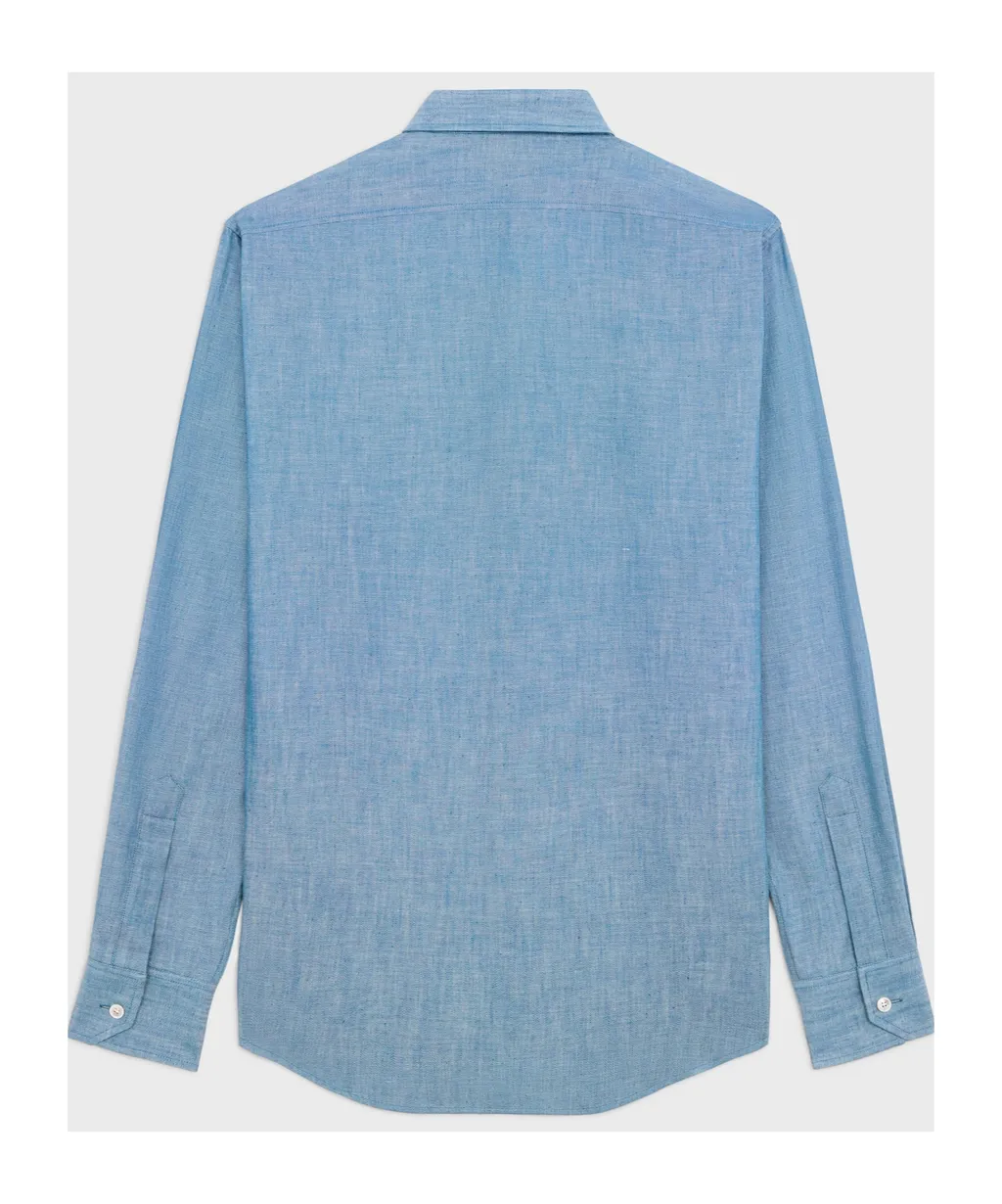 Loose Shirt In Chambray Cotton
