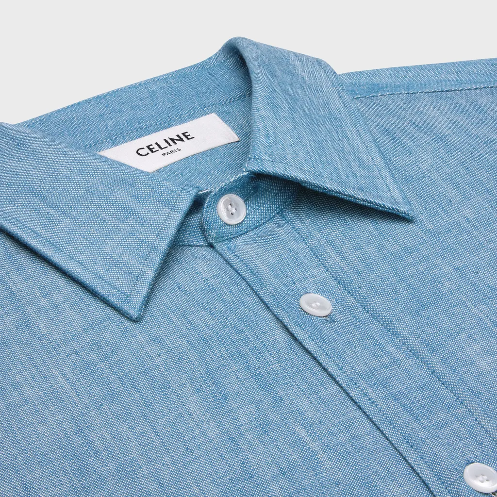 Loose Shirt In Chambray Cotton