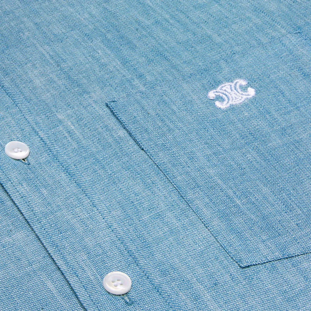 Loose Shirt In Chambray Cotton