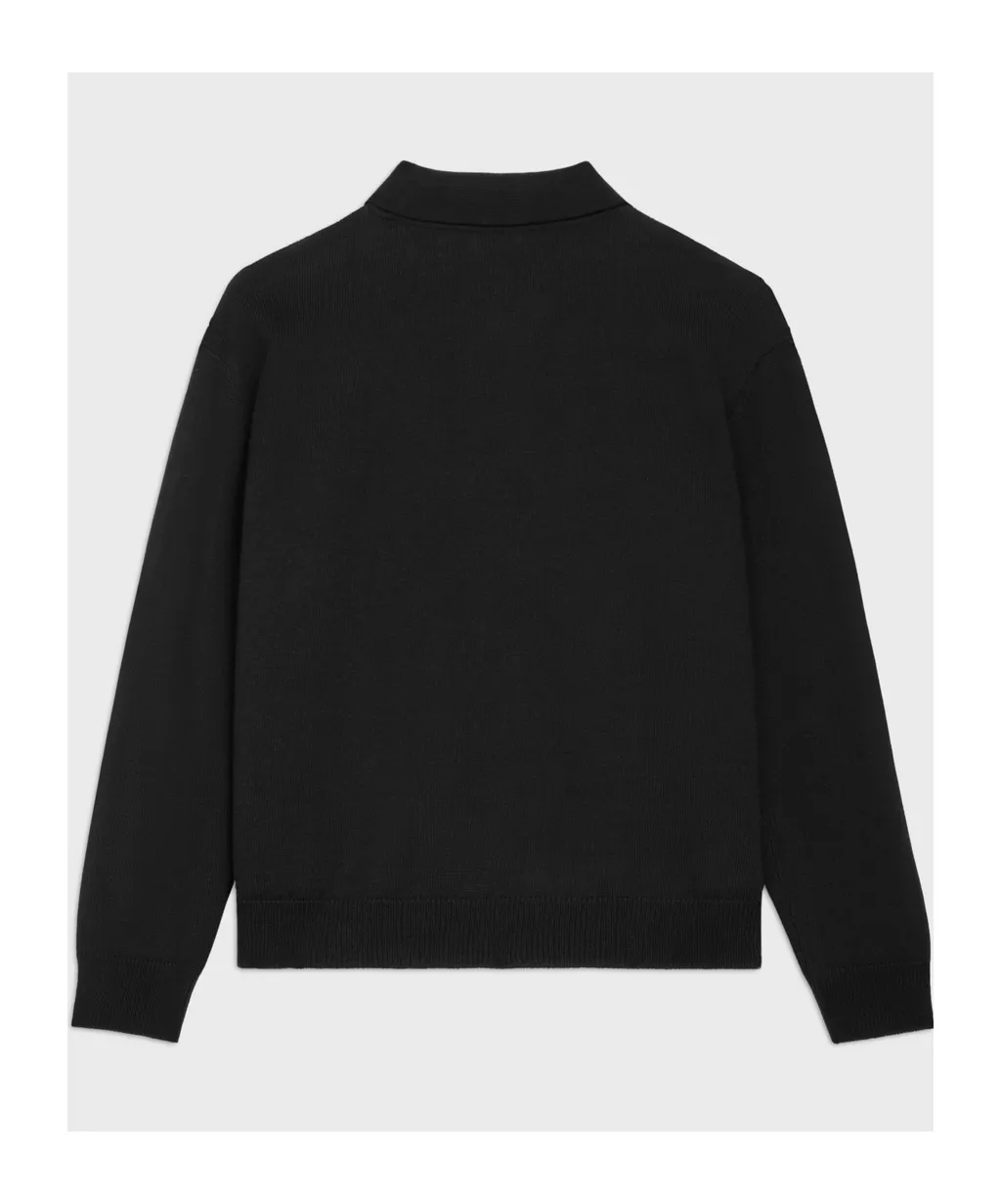 Polo Cardigan In Wool
