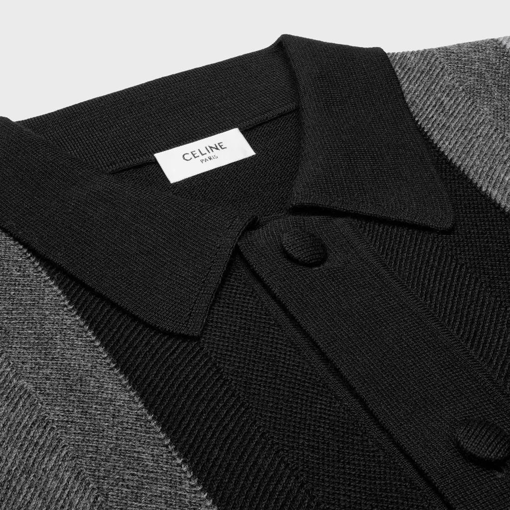 Polo Cardigan In Wool