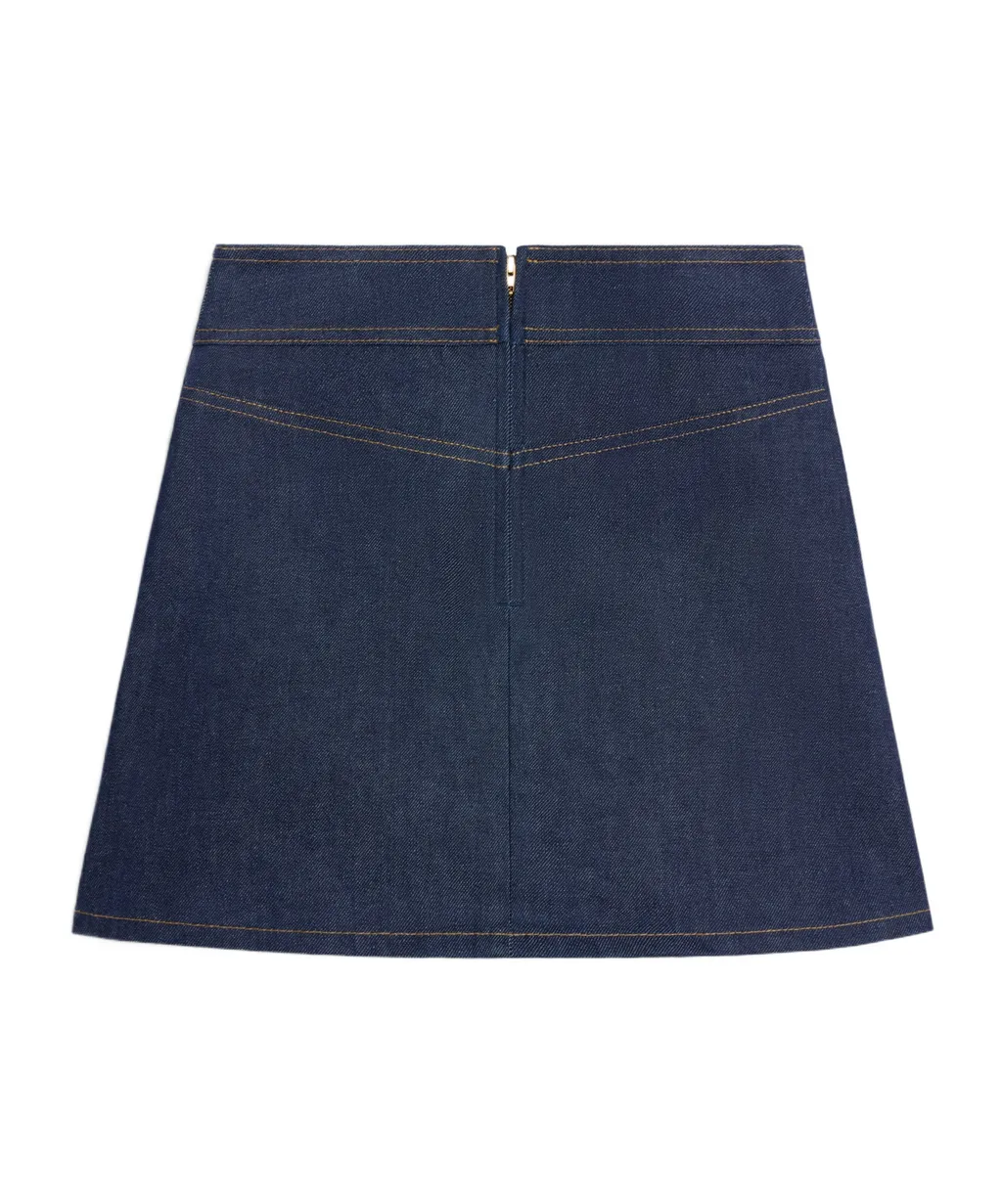 Mini Skirt In Raw Wash Denim