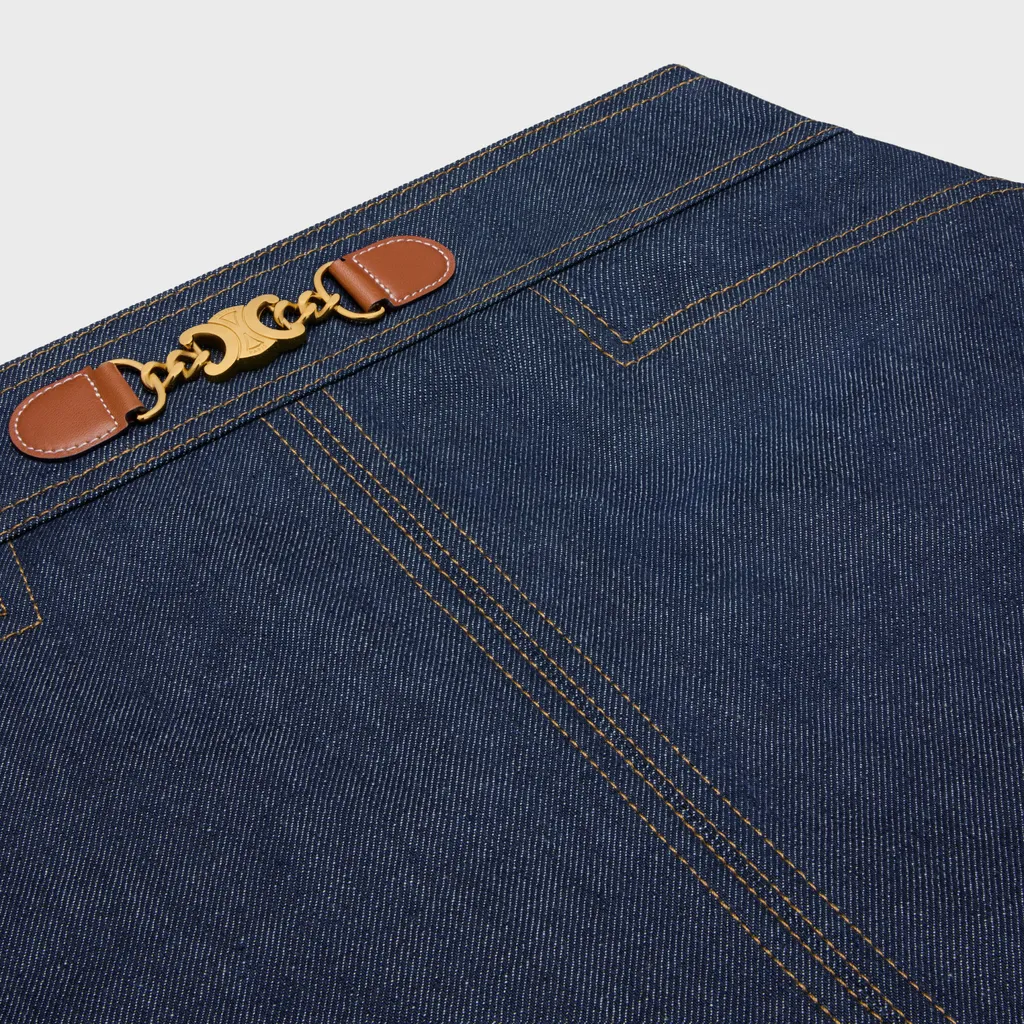 Mini Skirt In Raw Wash Denim