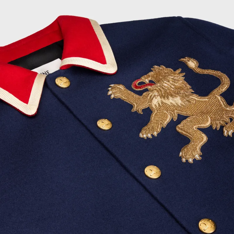 Lion Teddy Jacket In Wool Flannel