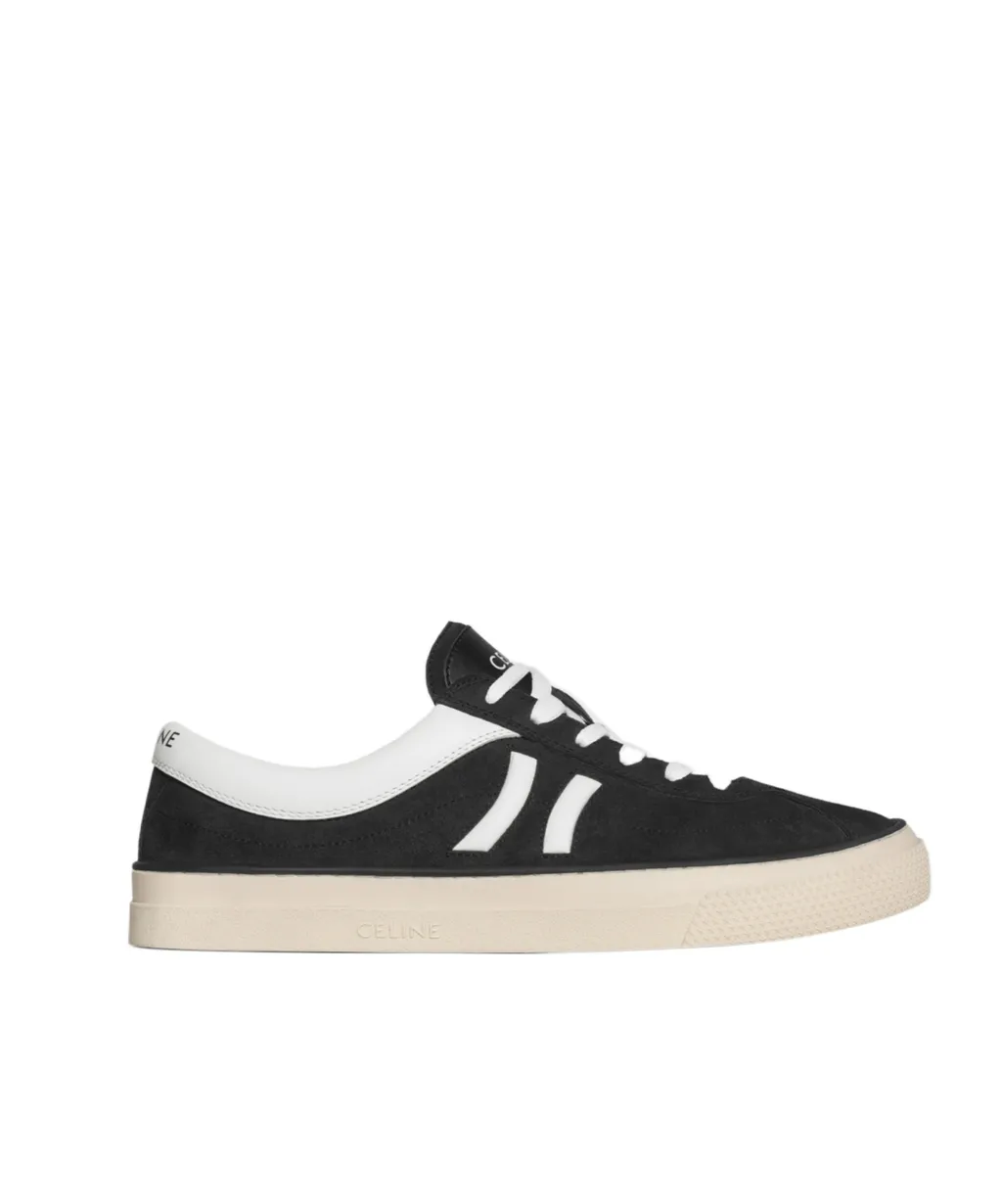 Sunset Low Lace-Up Sneaker In Suede Calfskin And Calfskin