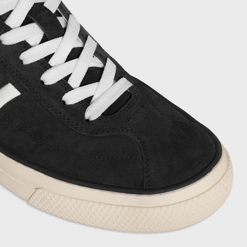 Sunset Low Lace-Up Sneaker In Suede Calfskin And Calfskin