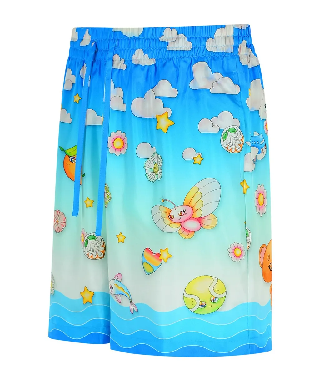 Kawaii Motif Twill Shorts