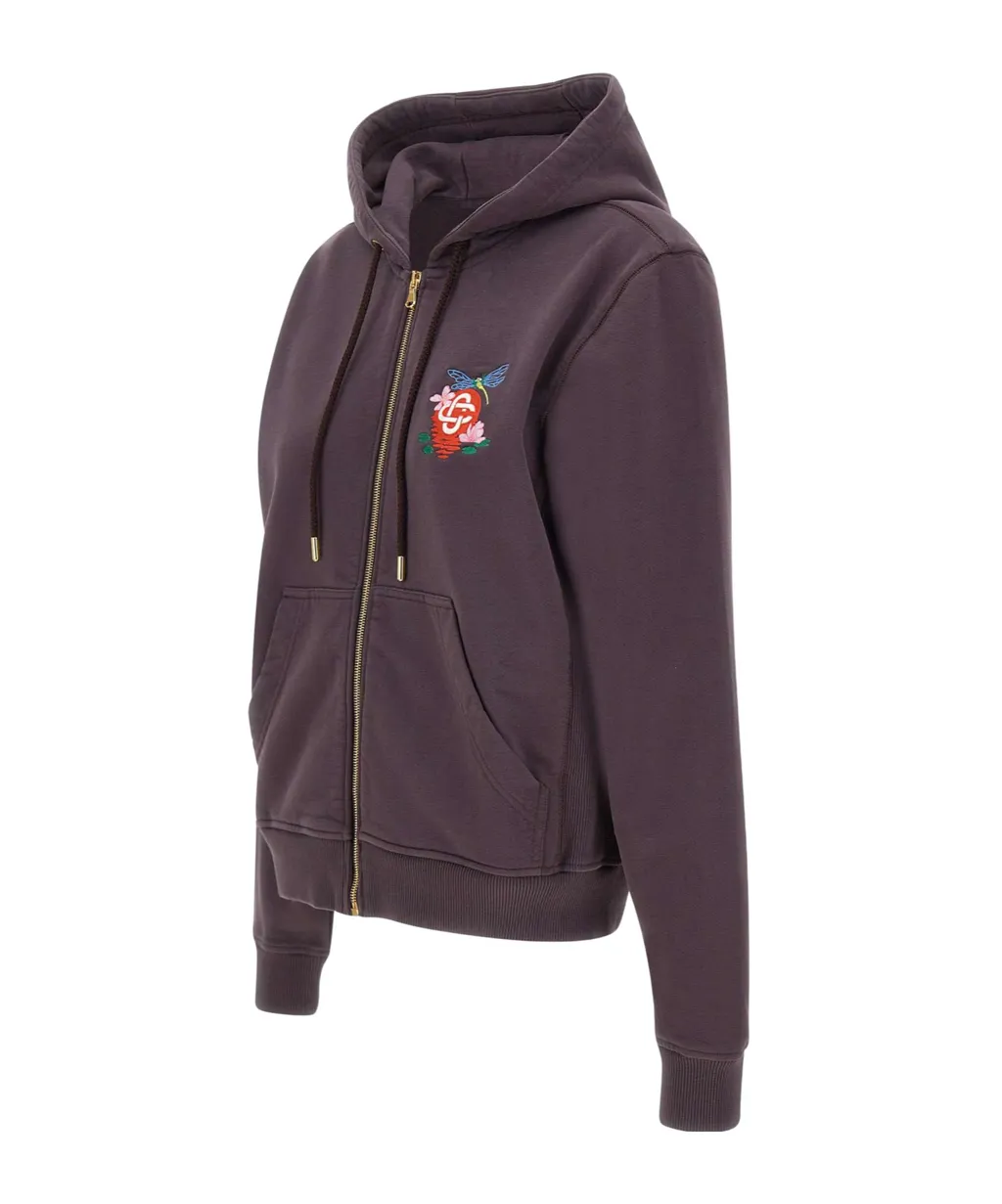 Embroidered-Logo Drawstring Hoodie