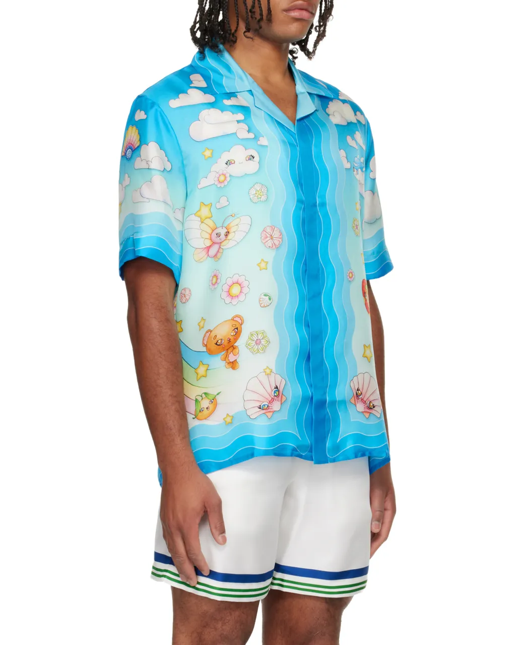 Kawaii Motif Short Sleeve Twill Shirt