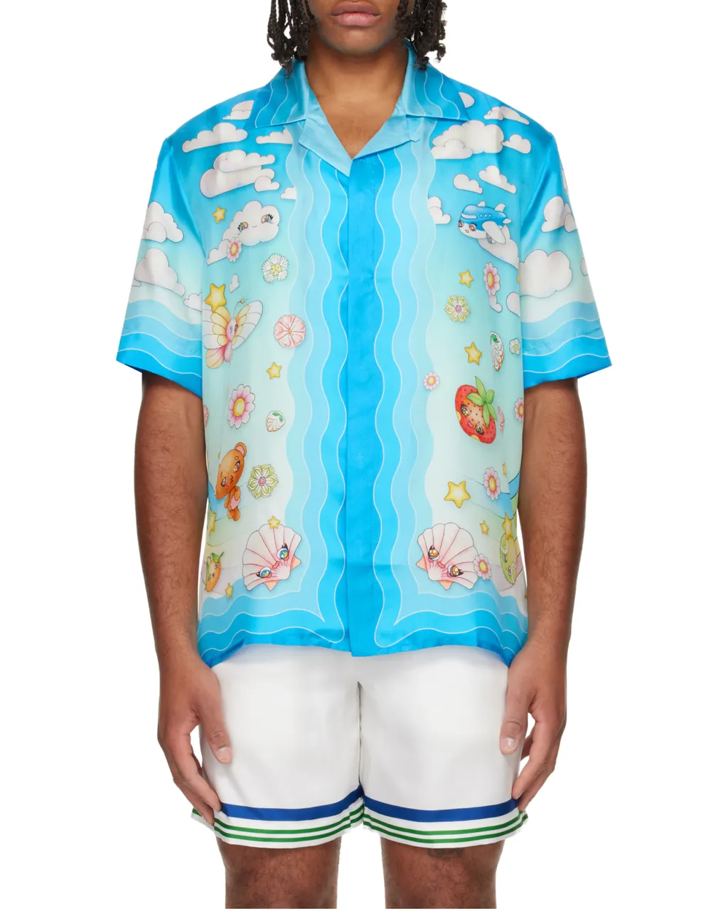 Kawaii Motif Short Sleeve Twill Shirt