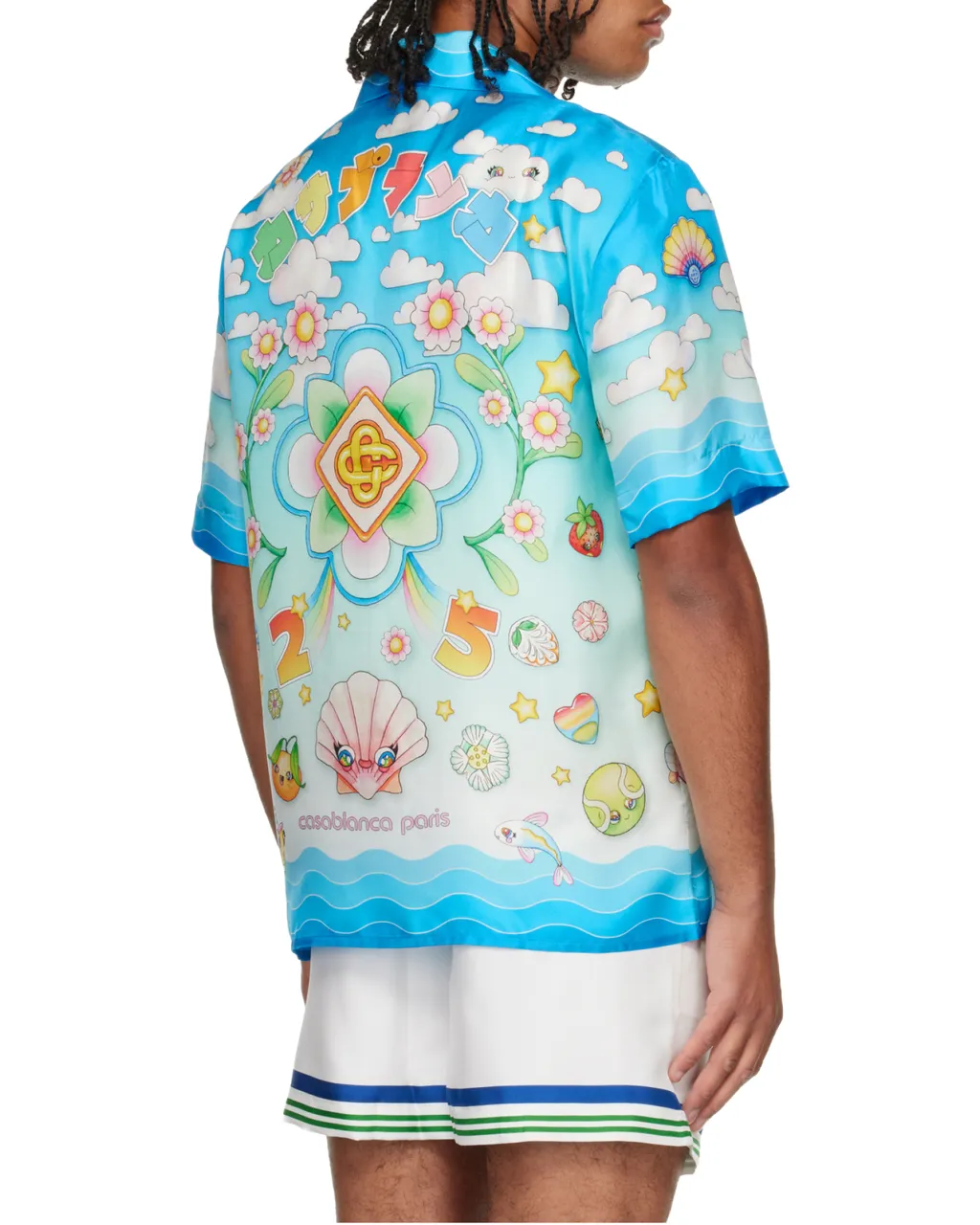 Kawaii Motif Short Sleeve Twill Shirt