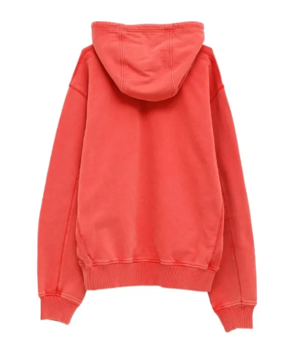 Graphic-Print Long-Sleeved Hoodie
