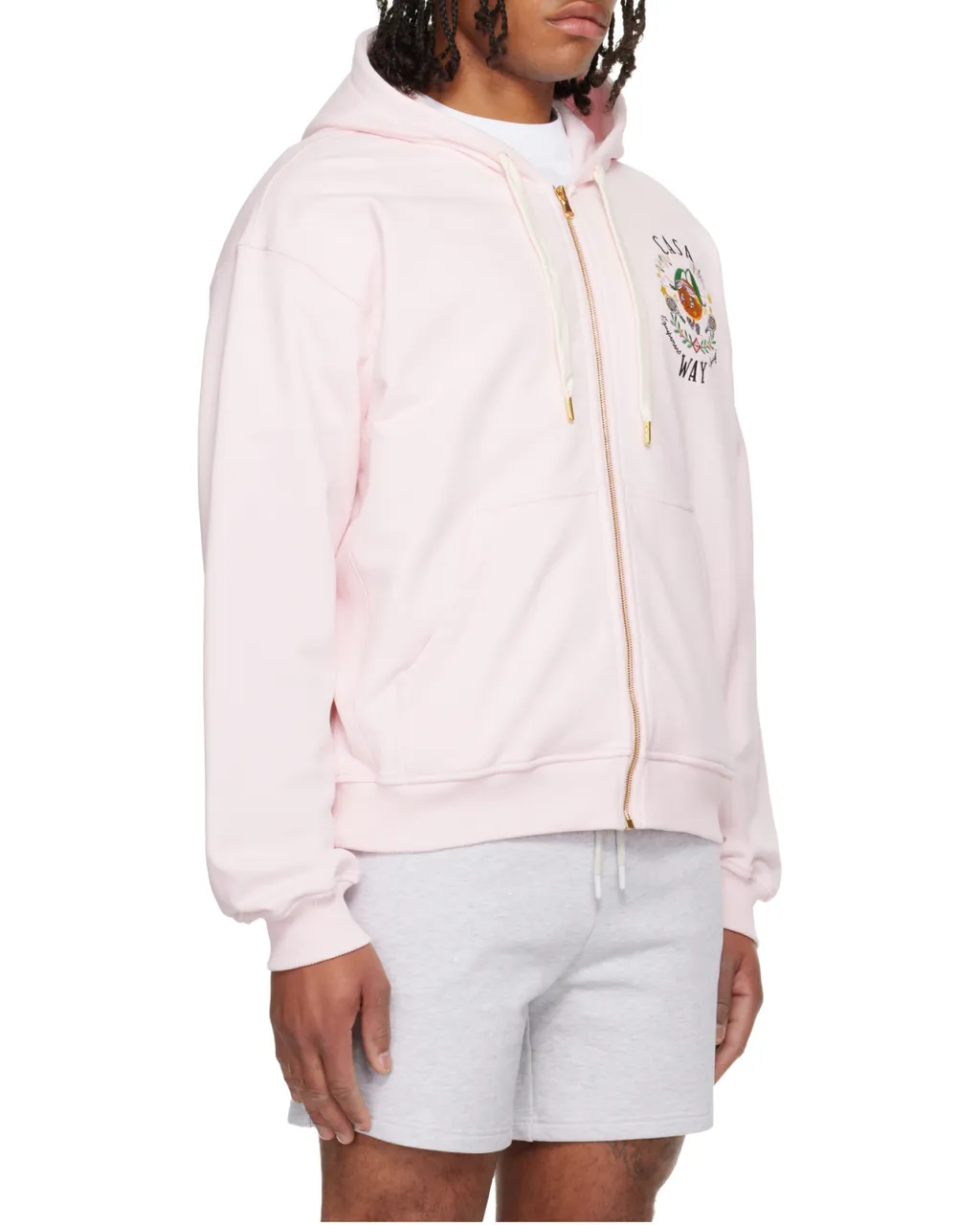 Casa Way Embroidered Zip-Up Hoodie