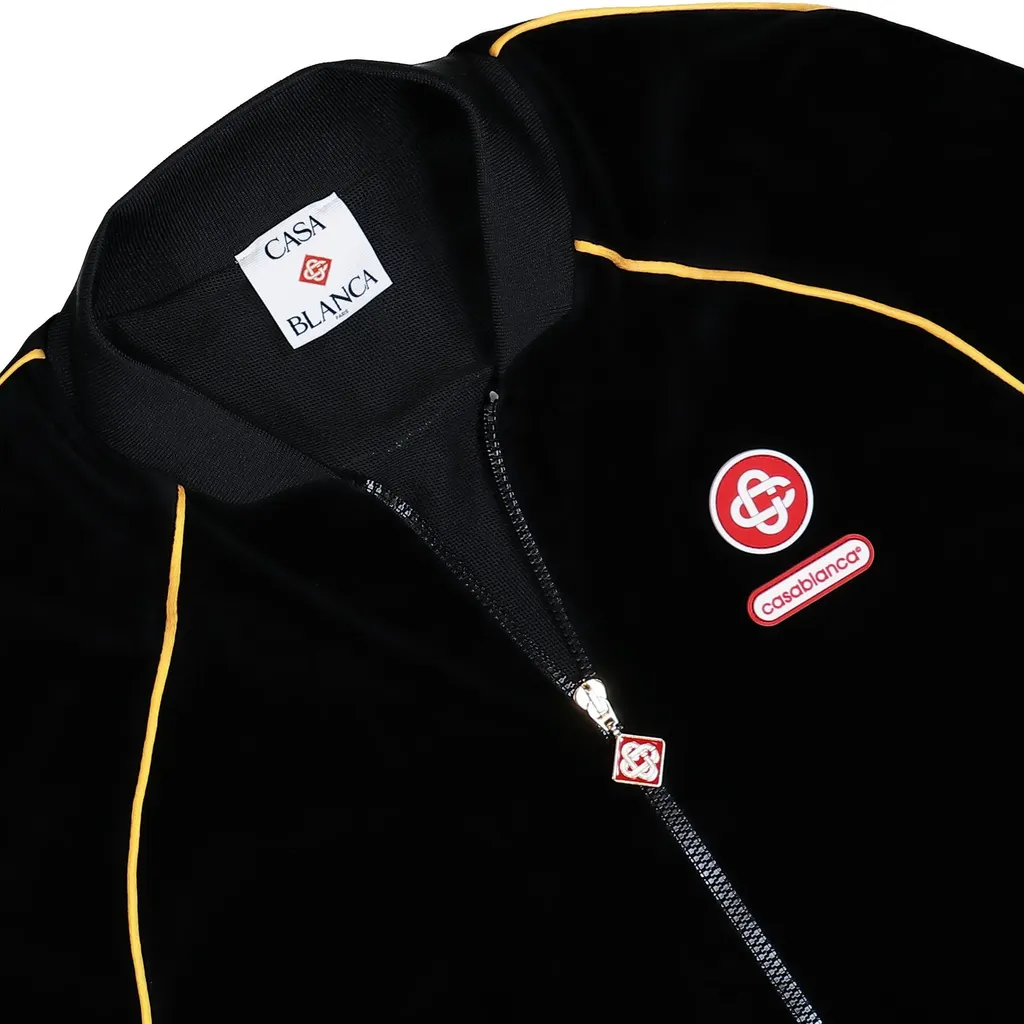Gradient Piping Velour Track Jacket