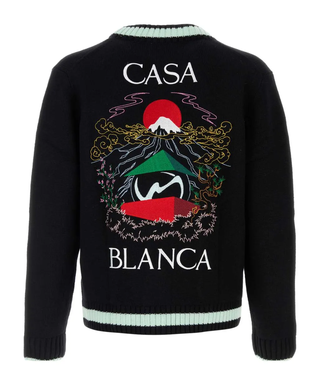 Logo Embroidered Cardigan