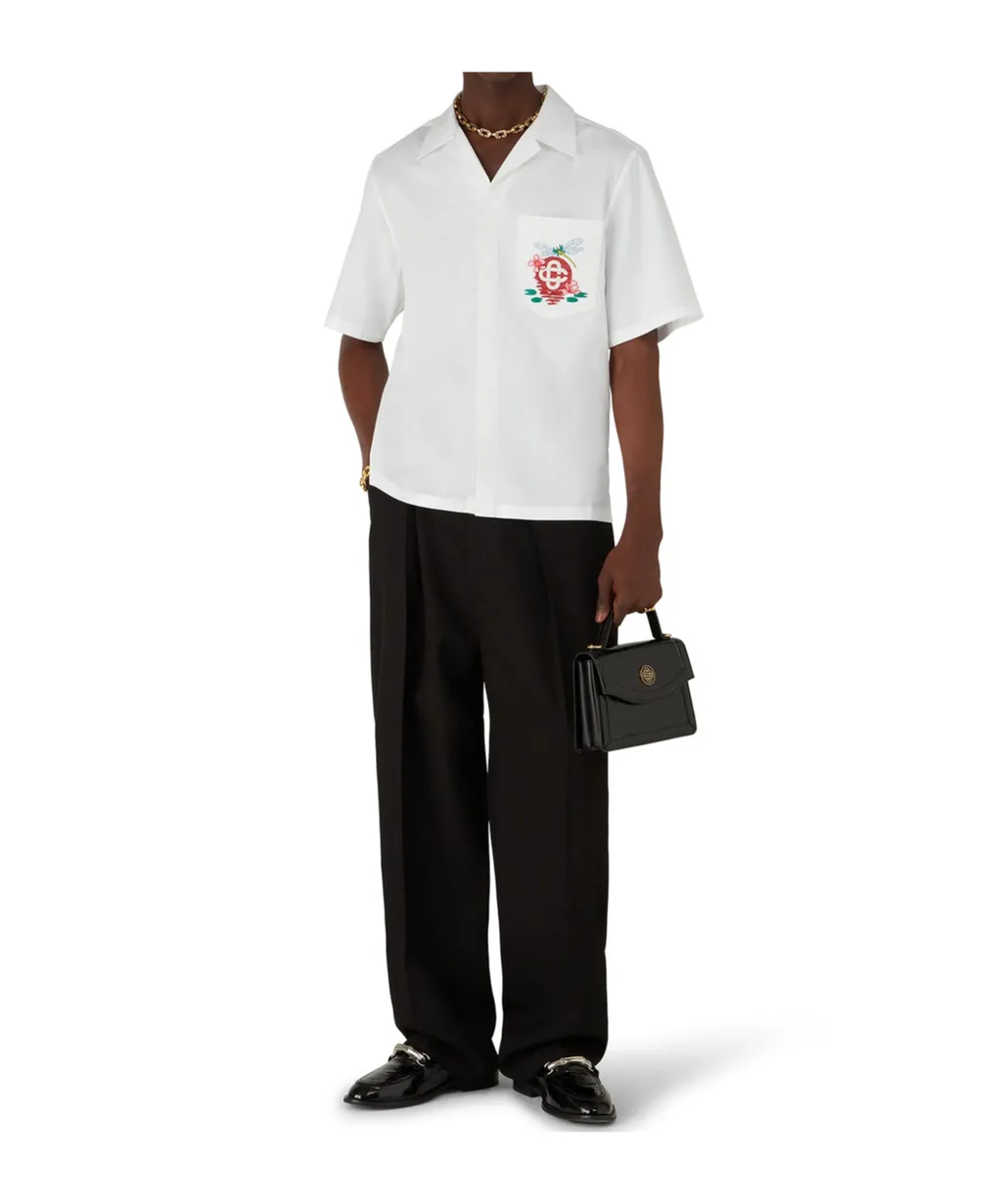 Logo Embroidered Short-Sleeved Shirt
