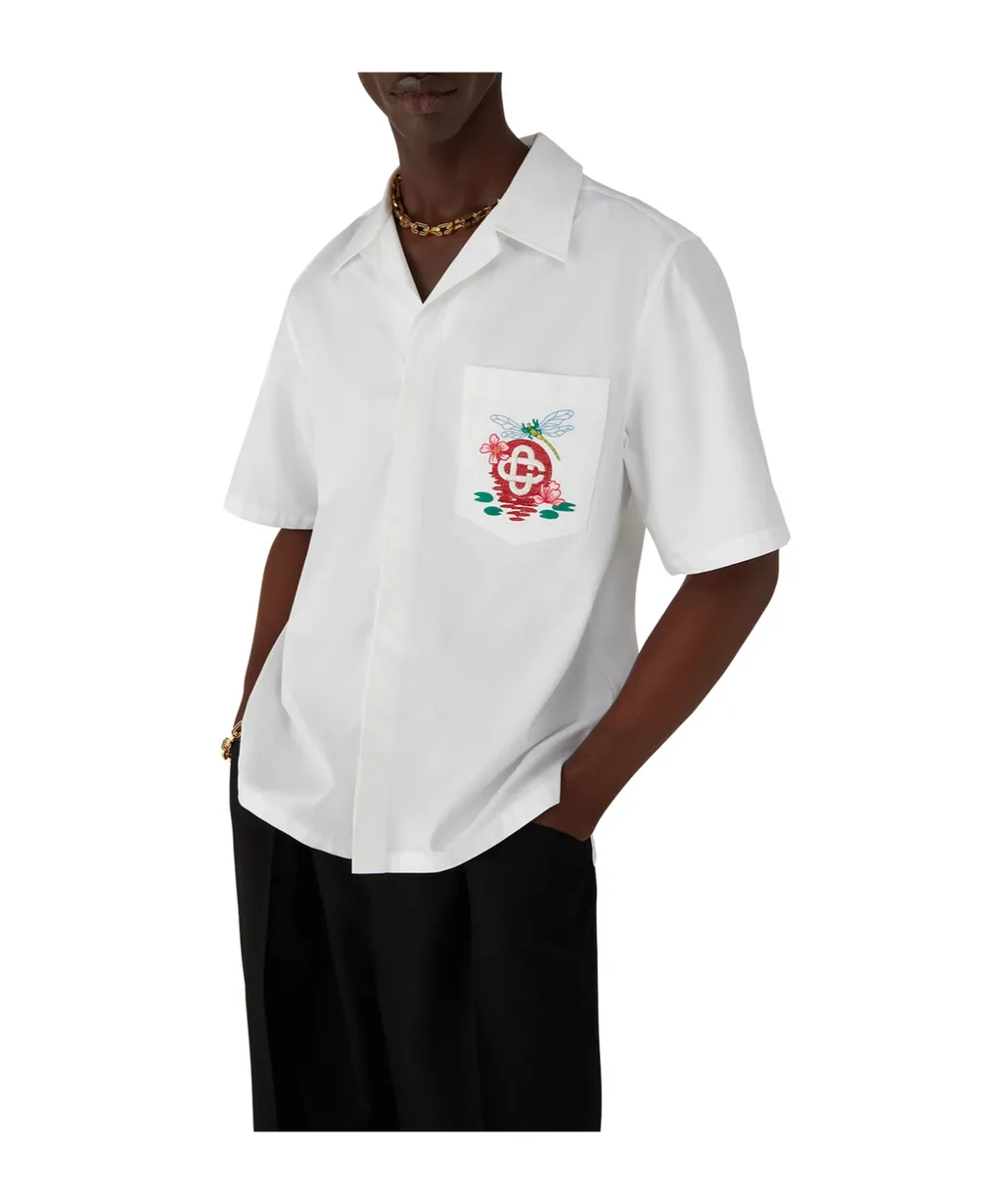 Logo Embroidered Short-Sleeved Shirt