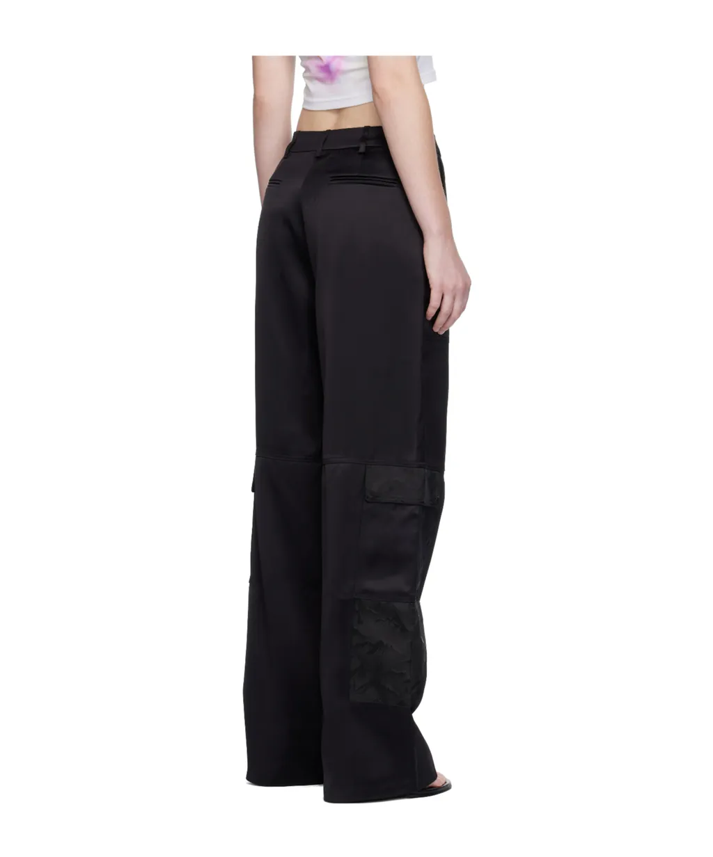 Logo Embroidered Patch Casual Pants