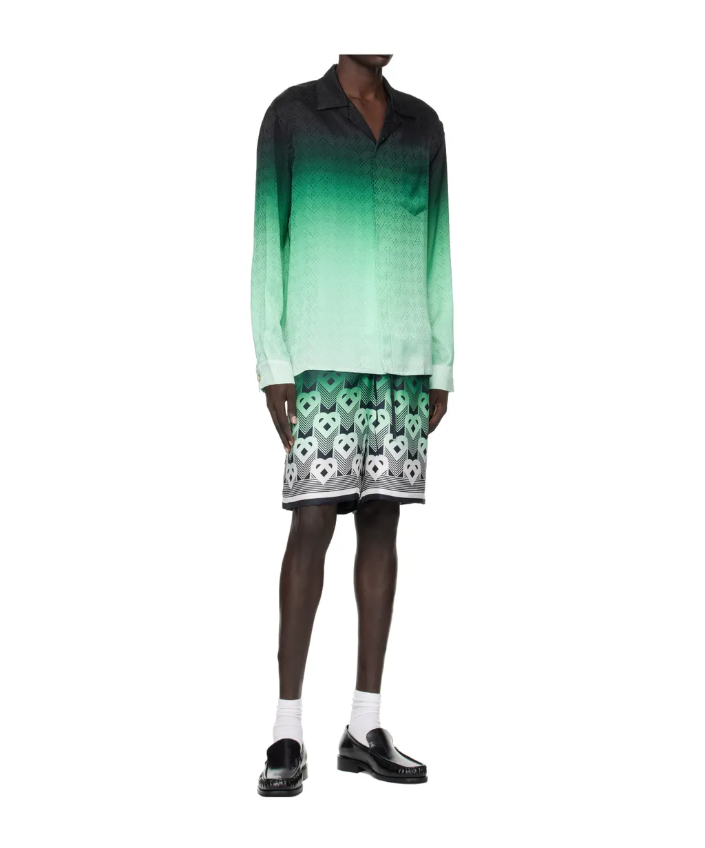 Gradient Pattern Silk Shirt