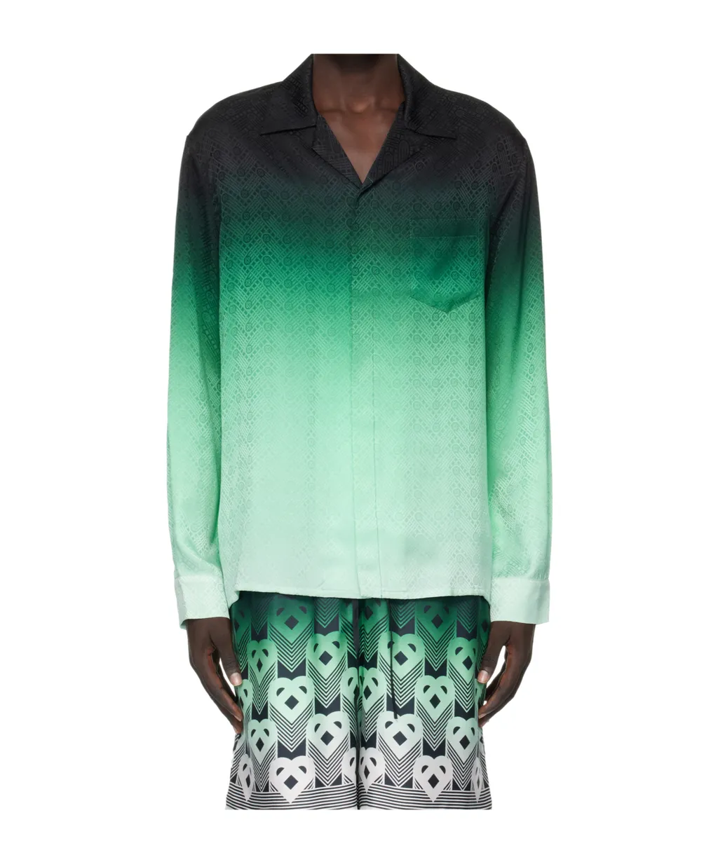 Gradient Pattern Silk Shirt